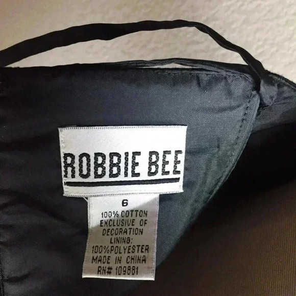 Robbie Bee Black Strapless Floral Dress - Picture 6 of 7